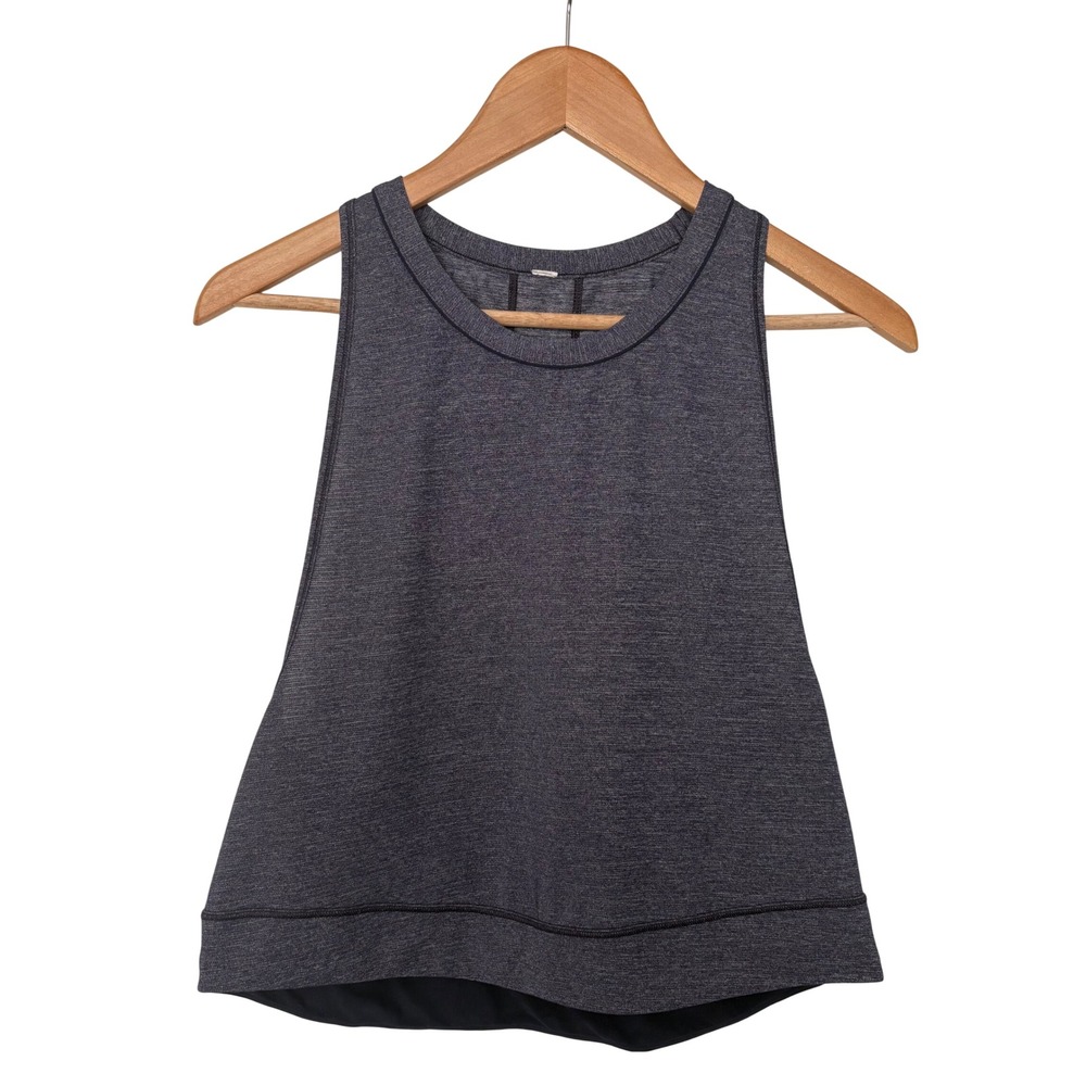 Lululemon High Neck Perfect Pace Racerback Athletic Tank Midnight Purple Yoga